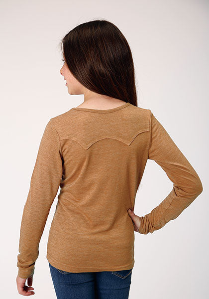 'Distracted by Cows' Long Sleeve Girl's T-Shirt by Roper®