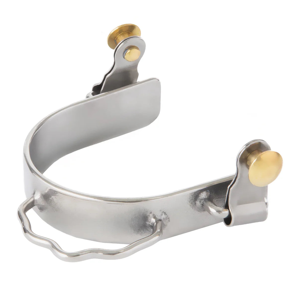 bumper spur made of metal used for riding horses