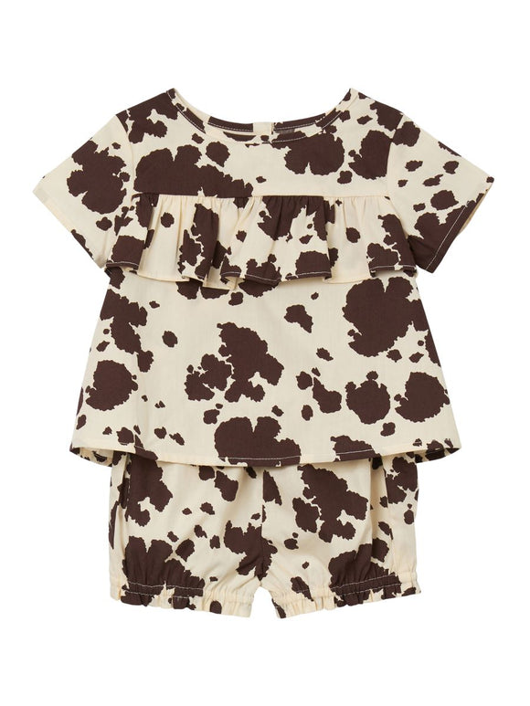 Cow Print Infant Shirt & Short Set by Wrangler®