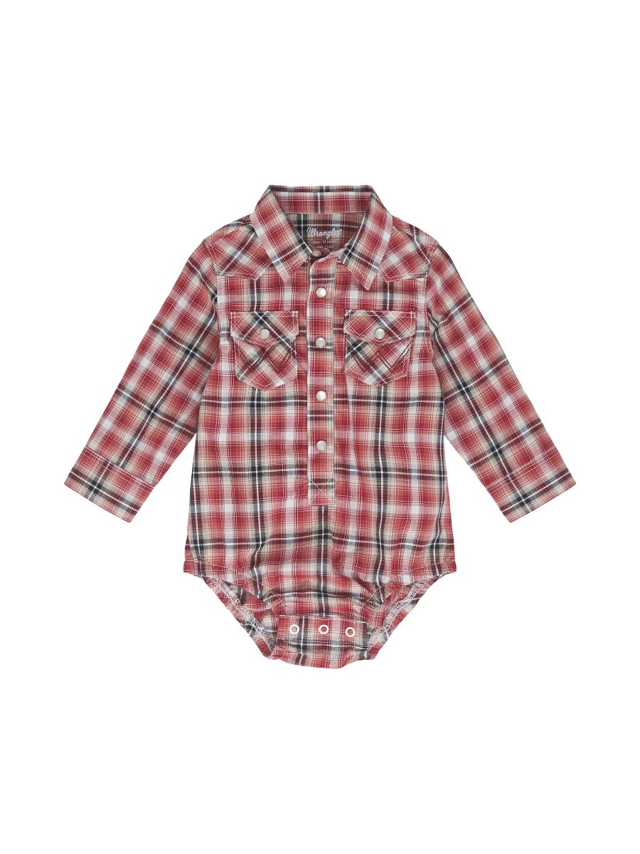 Red Plaid Boy's Infant Shirt by Wrangler®