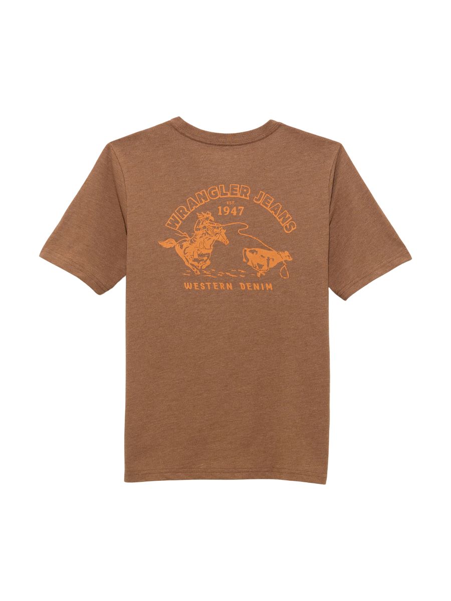 Brown Roper Youth T-Shirt by Wrangler®