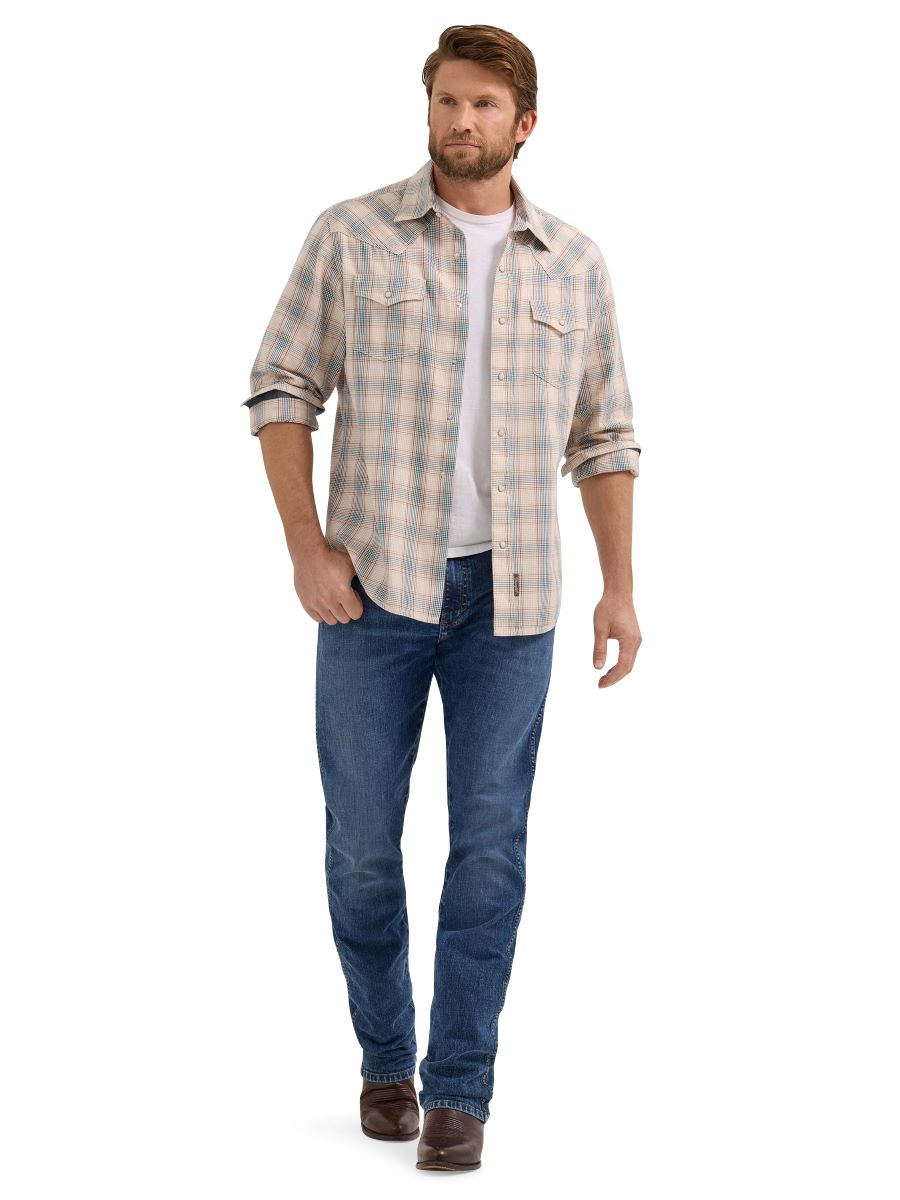 Retro™ Tan Plaid Men's Shirt by Wrangler®