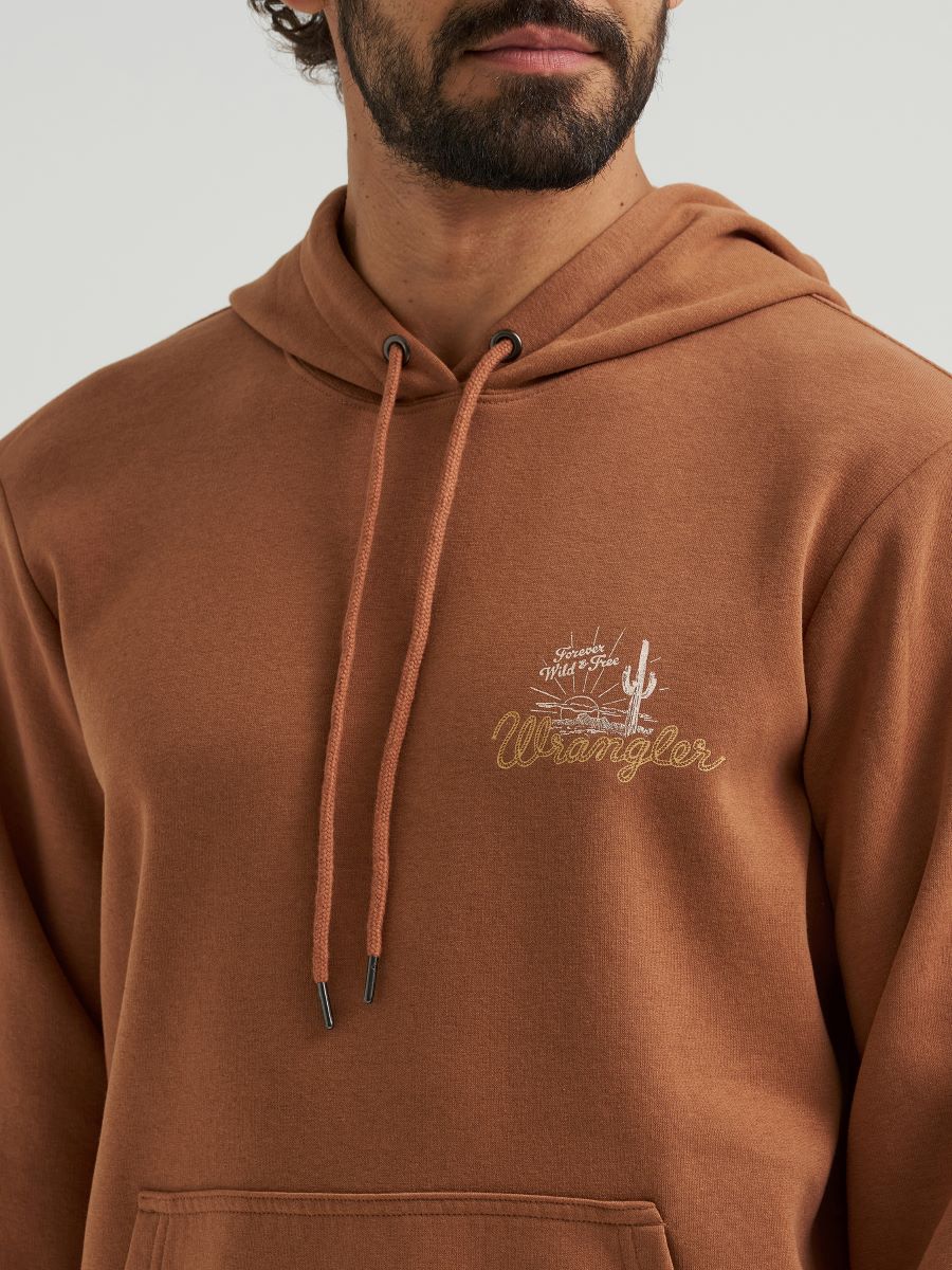 Copper 'Stay Wild' Men's Hoodie by Wrangler®