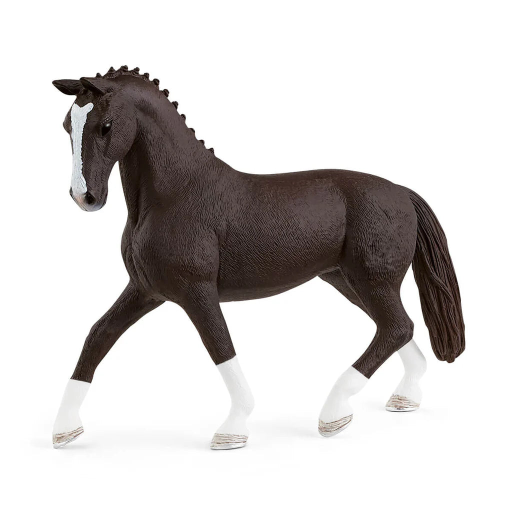 Schleich model black horse on white background
