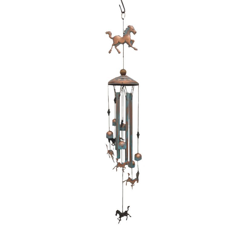 metal horse wind chime from Koppers on a white background