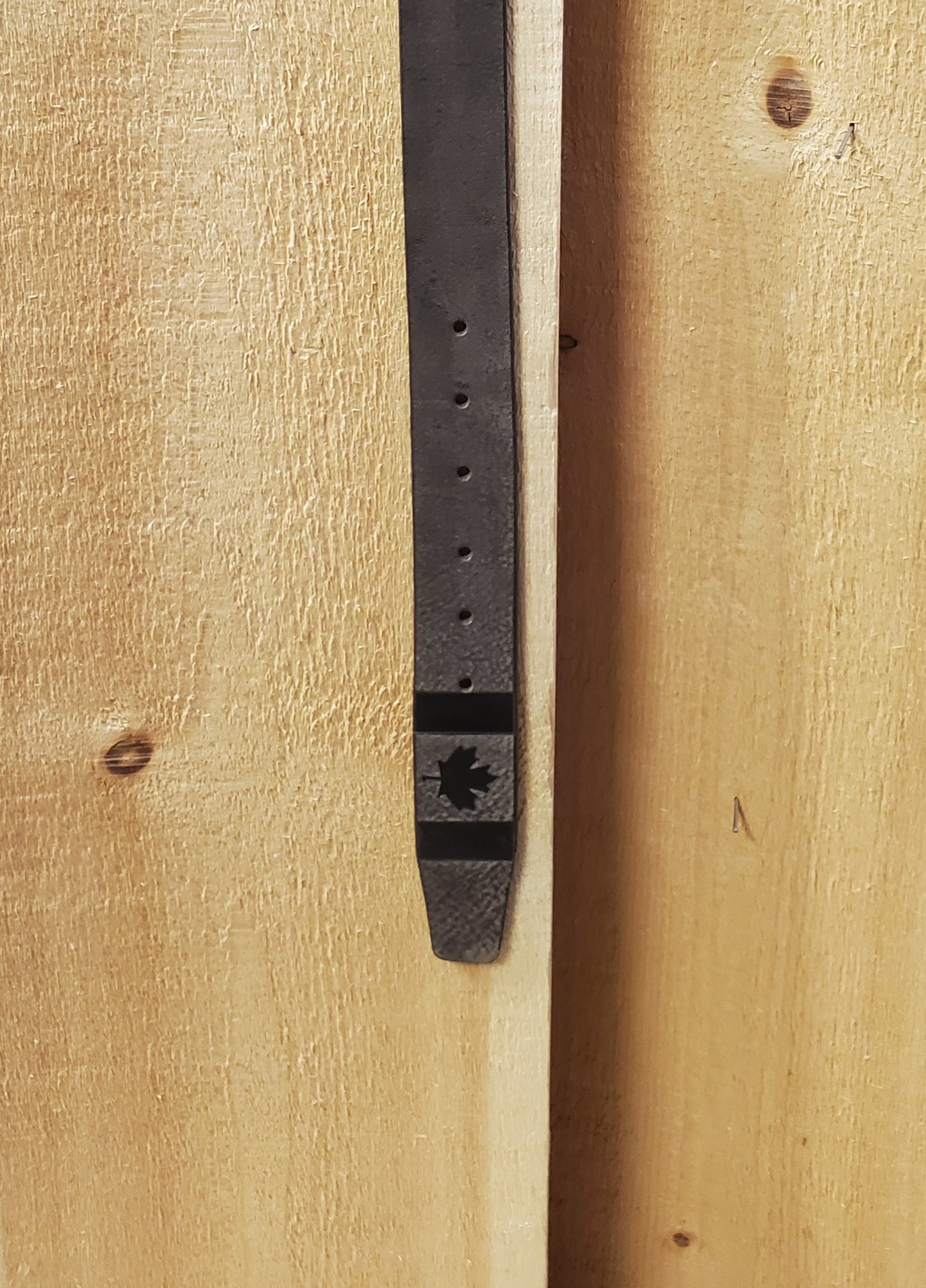 Bomber Brown Canada Flag Leather Belt