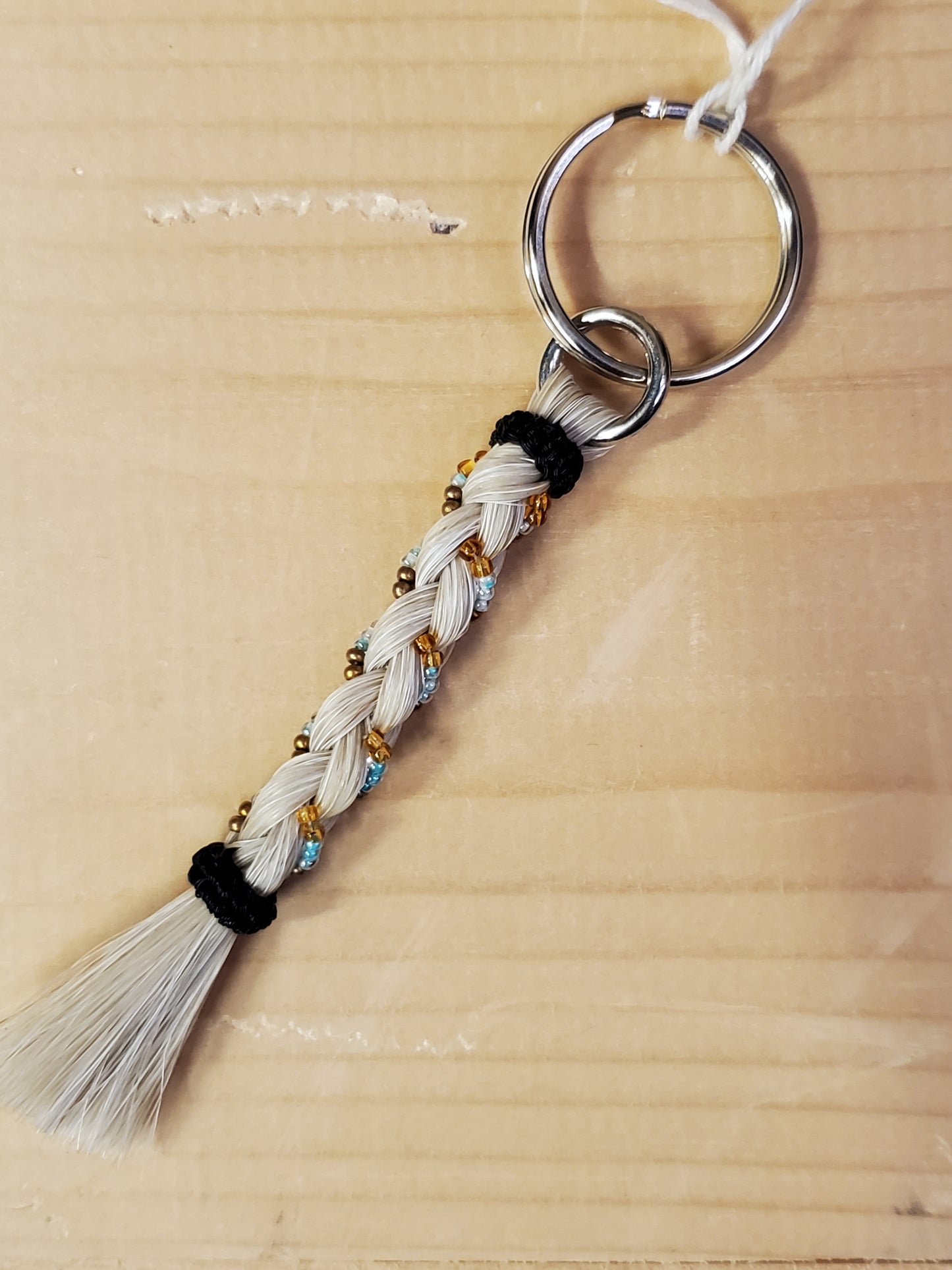 Braided & Beaded Horsehair Keychain