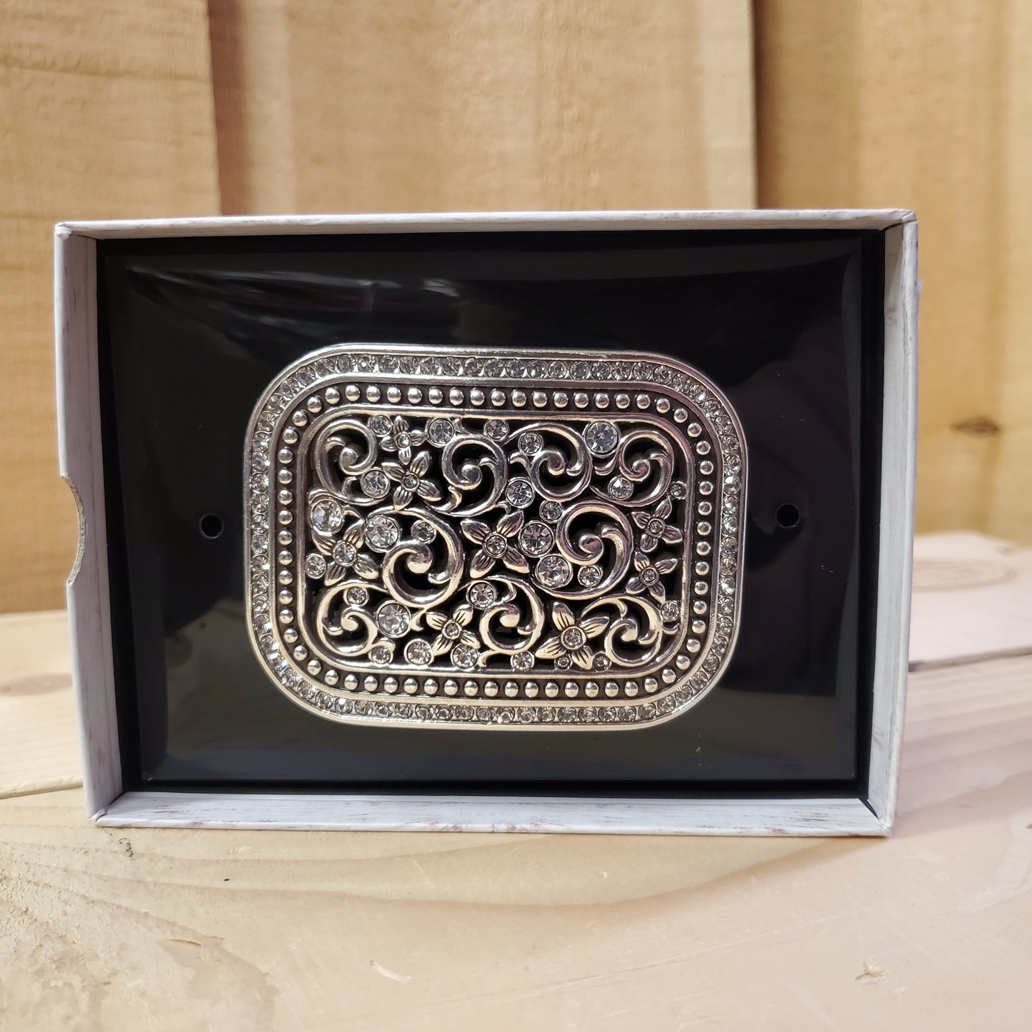 Crystal 'Floral Filigree' Belt Buckle by Blazin Roxx®