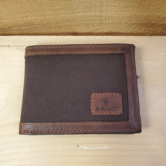 Canvas & Leather Bi-Fold Men's Wallet by Ariat®