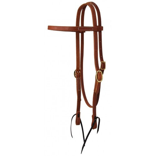 Oiled Harness Leather Browband Headstall by Western Rawhide®