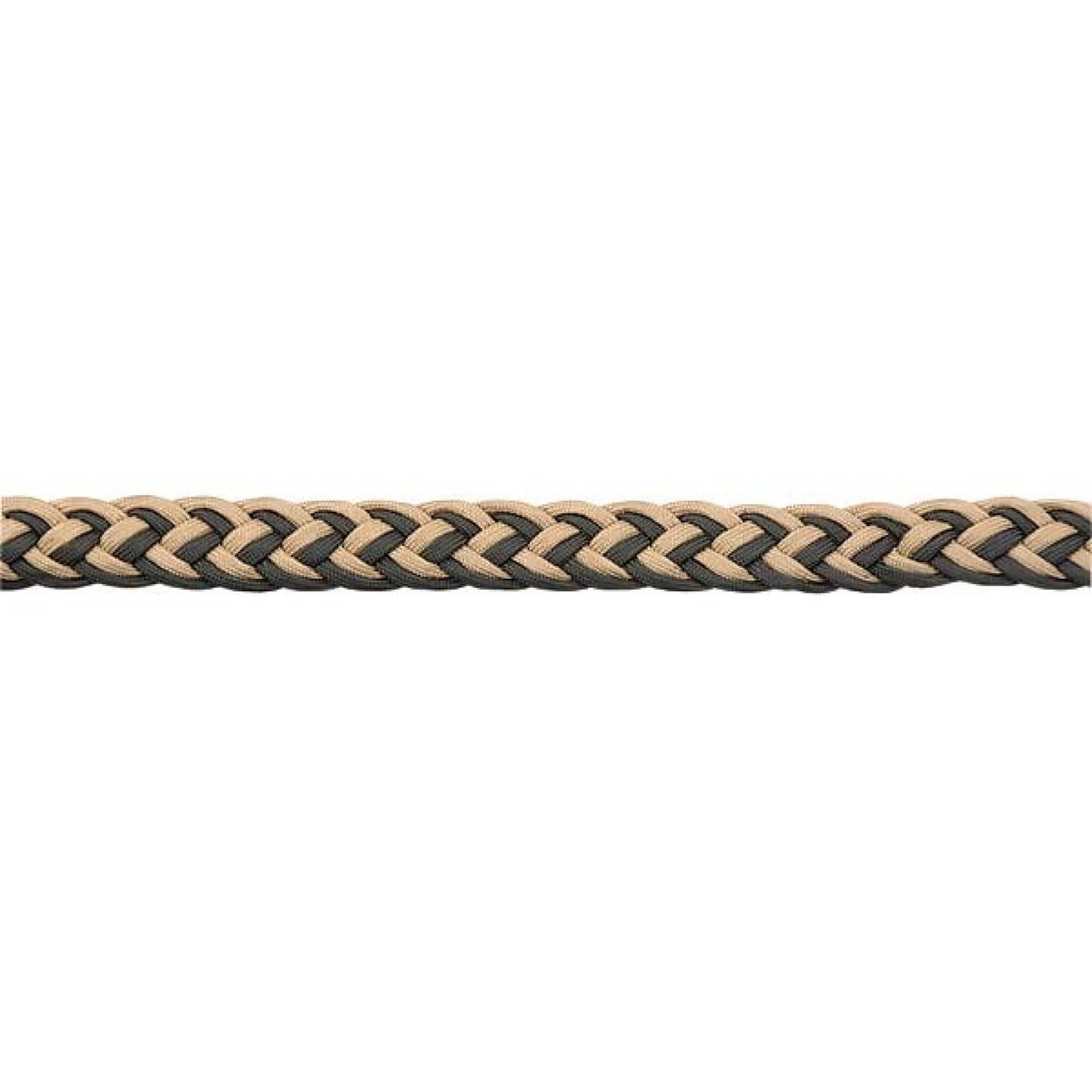 black and tan braided rope
