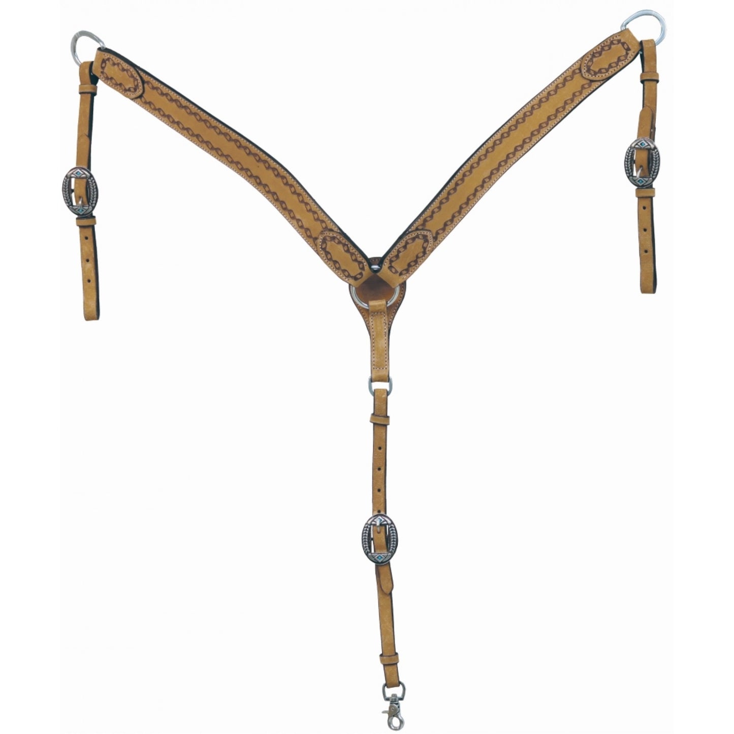 Country Legend™ Roughout Border Breast Collar by Western Rawhide®