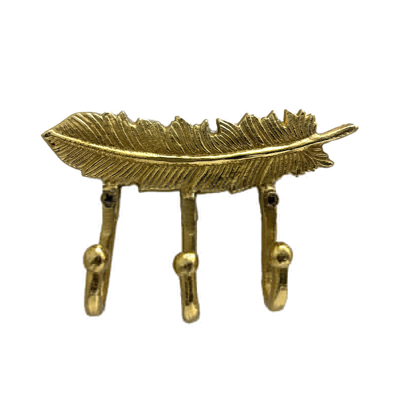 Brass Finish Feather Hook by Koppers®