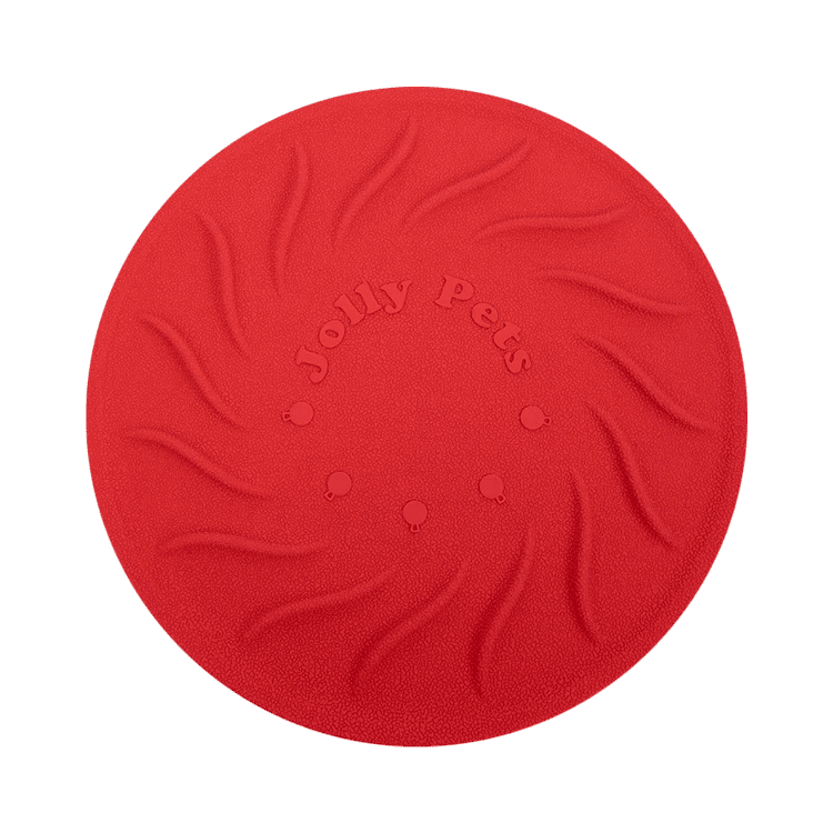 Red Flying Disc toy for dogs by Jolly Pets