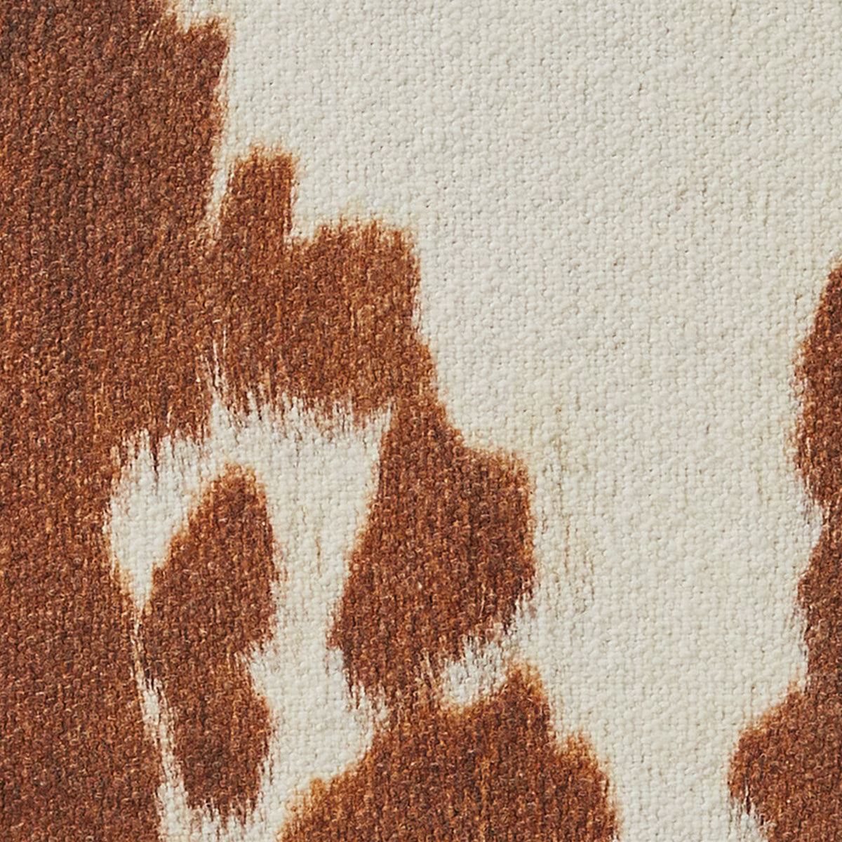 Close-up of a brown and beige patterned fabric