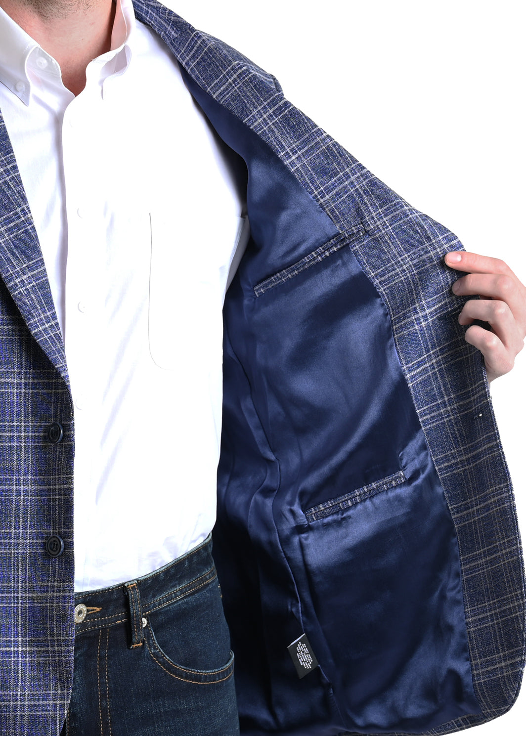 Blue Plaid Men's Western Sport Coat by Rock&Roll Denim®