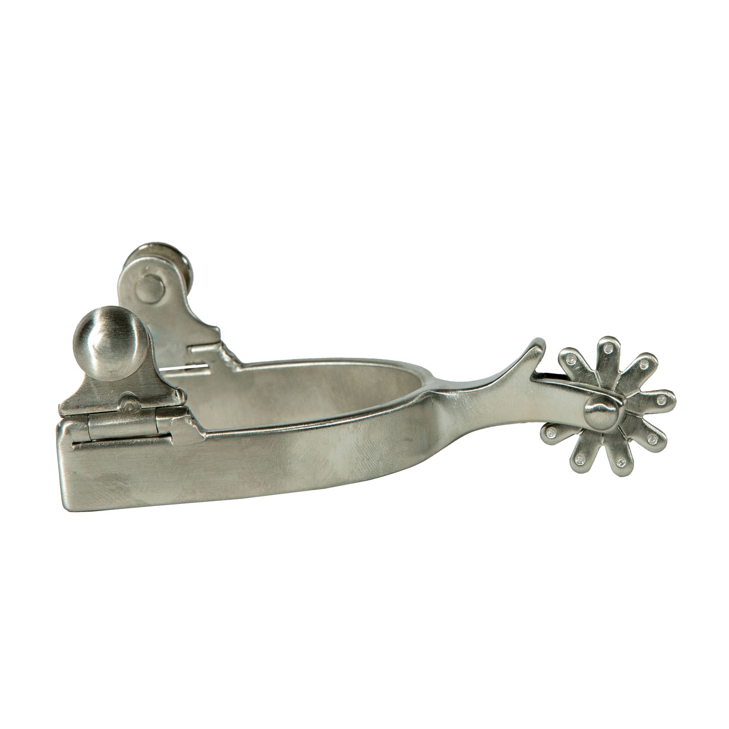 Metallic spurs on a white background