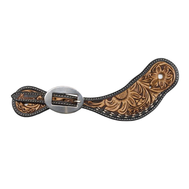 Professional's choice leather spur straps on a white background