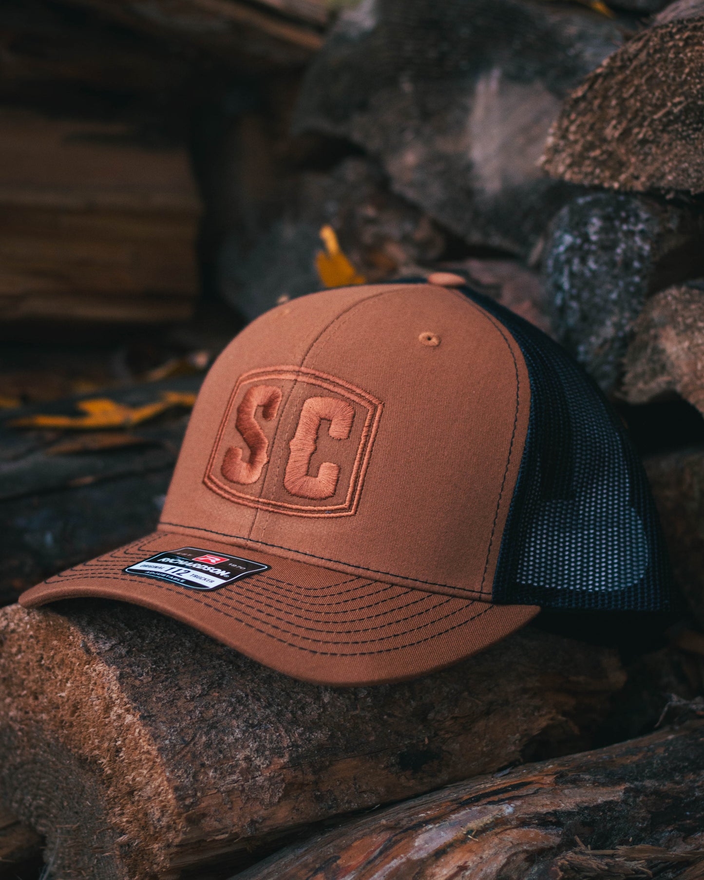 Caramel & Black Stone Creek Brand Cap