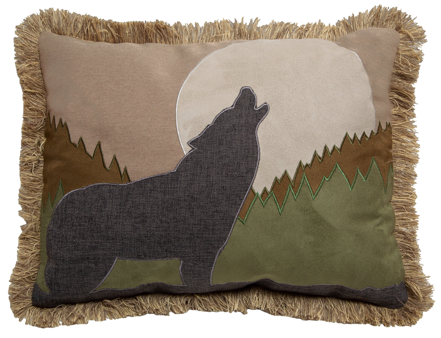 Howling Wolf Throw Pillow by Carsten's Inc.®