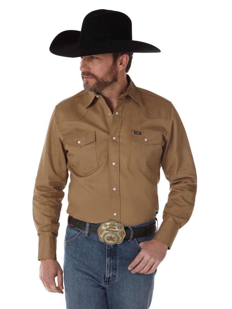 Cowboy Cut™ Rawhide Tan Authentic Western Work Men's Shirt by