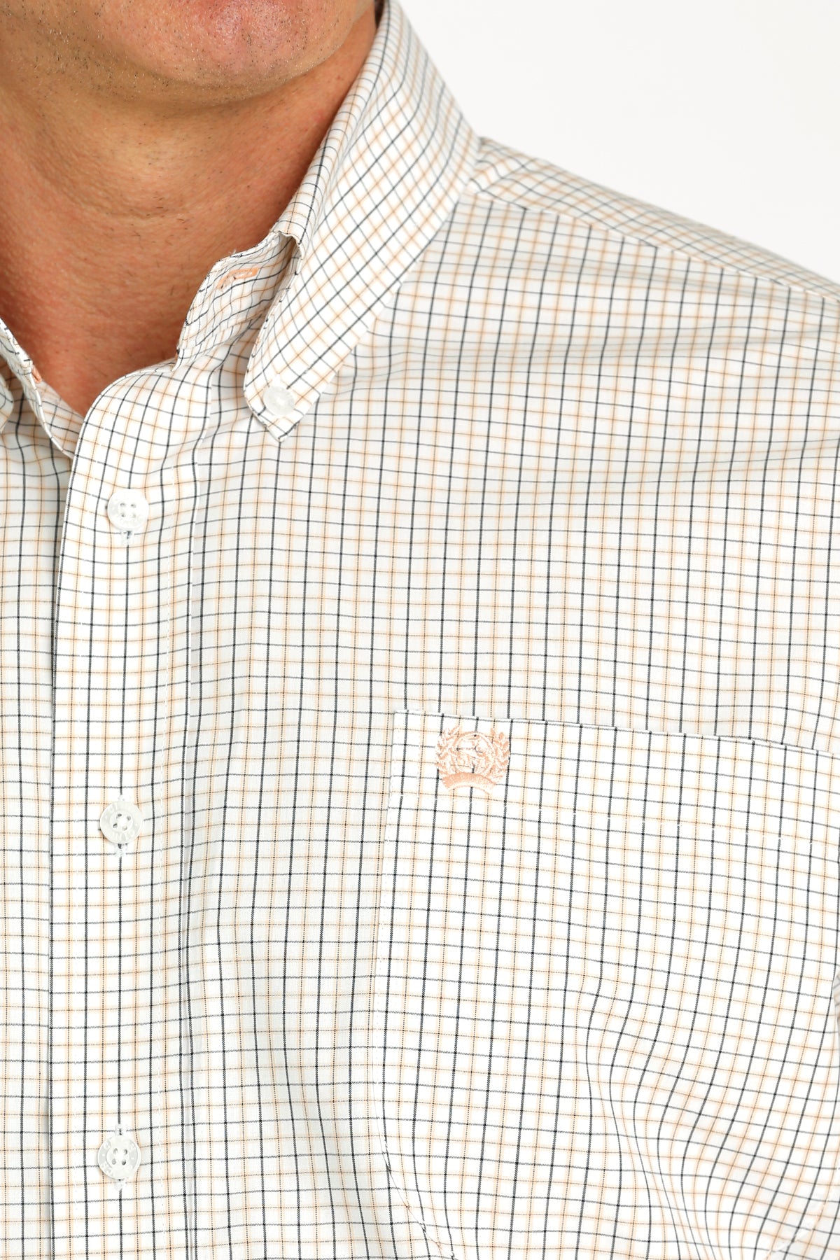 White Plaid Short Sleeve Men's Shirt by Cinch®