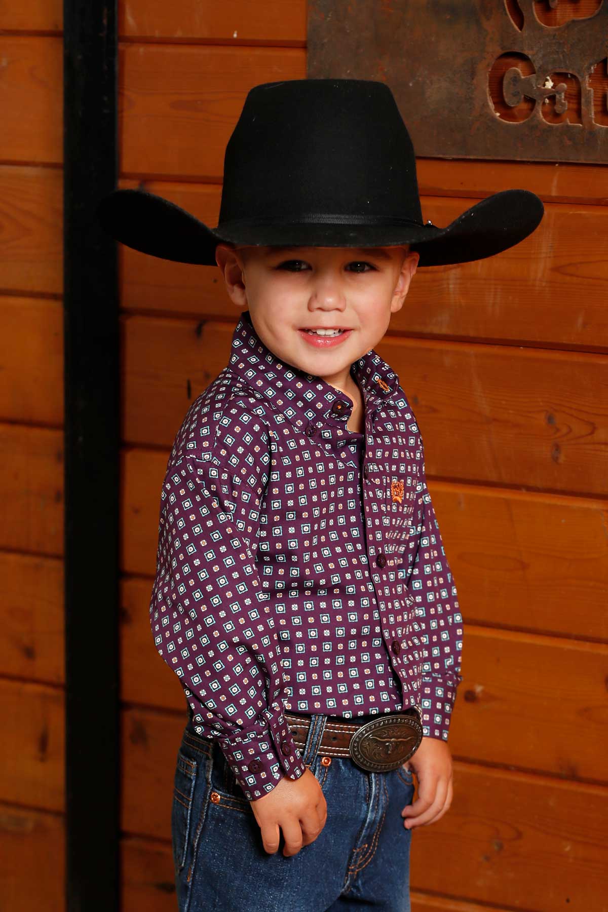 *MATCH DAD* Purple and Teal Infant Shirt by Cinch®