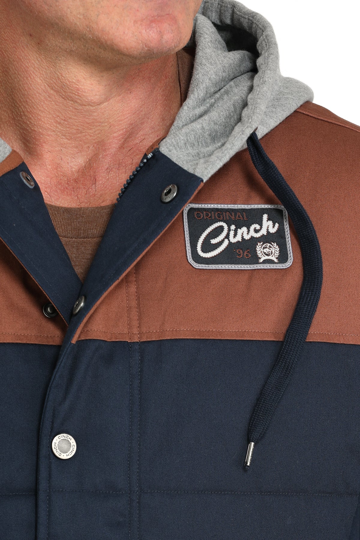 Grey & Navy Hooded Men's Jacket by Cinch®