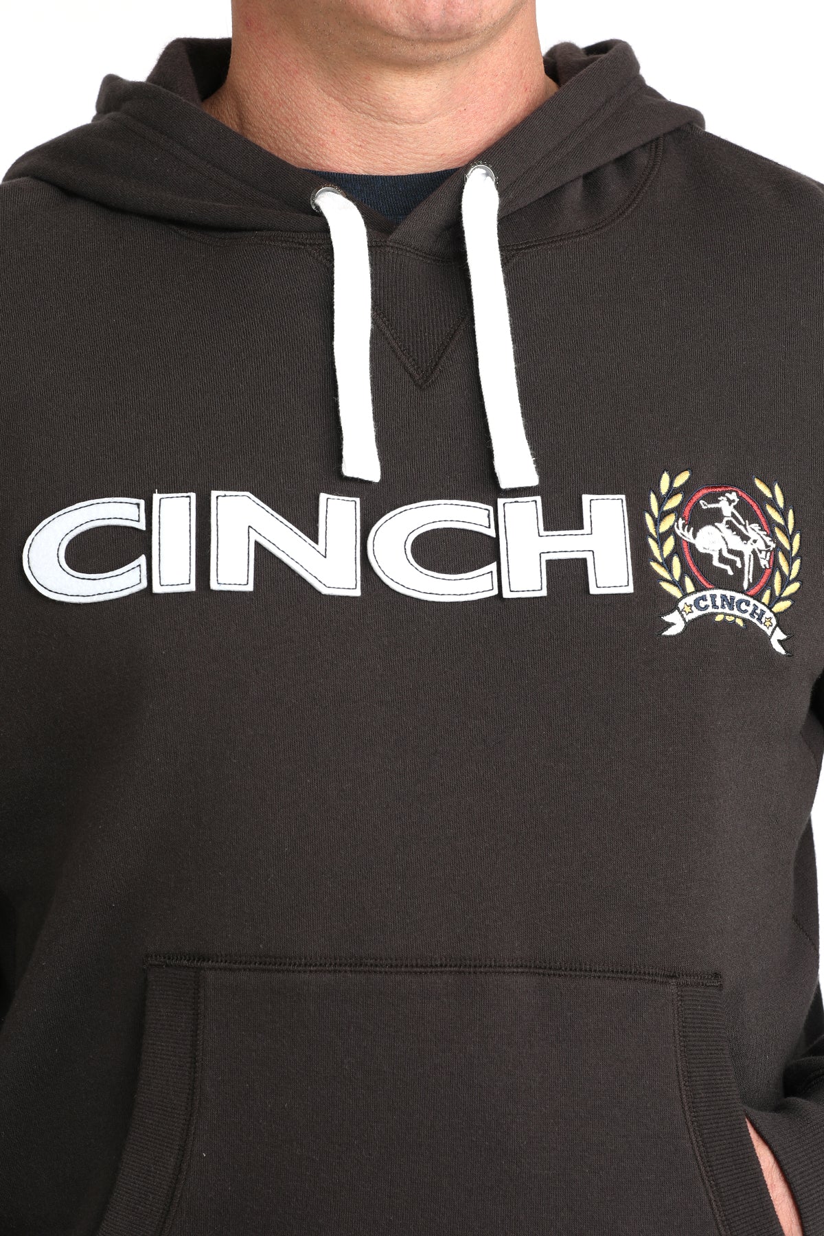 Brown Branded Men's Hoodie by Cinch®