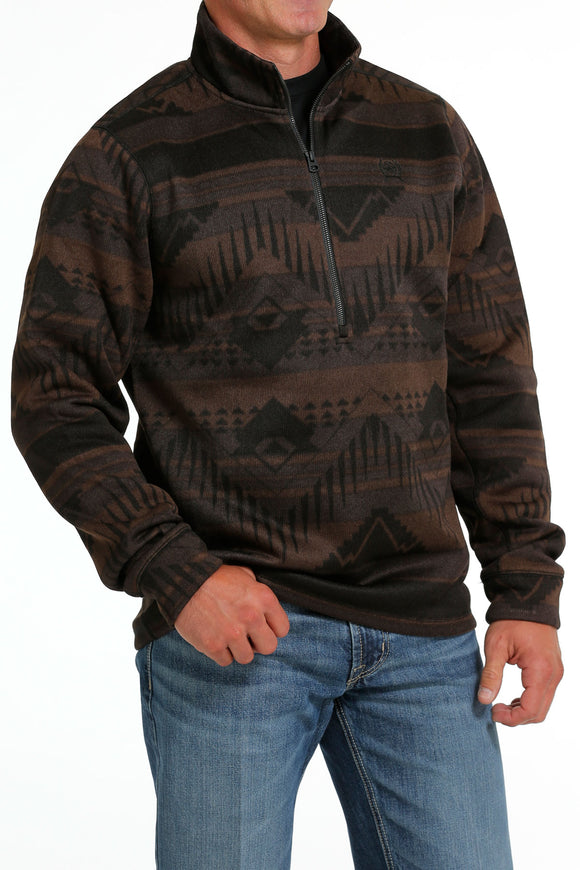 Southwest Brown 1/4 Zip Men's Sweater by Cinch®