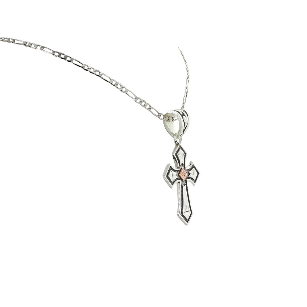 Antique Copper Diamond Cross Necklace by Montana Silversmiths®
