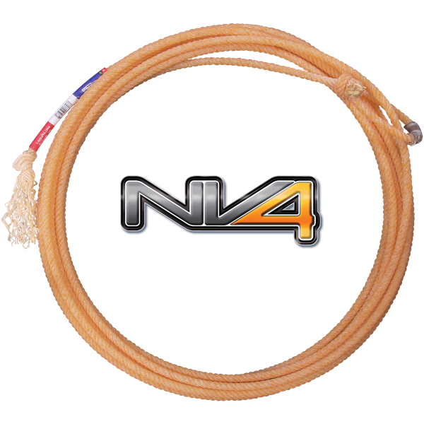 an orange coiled up rope with the branding 'nv4' in the middle