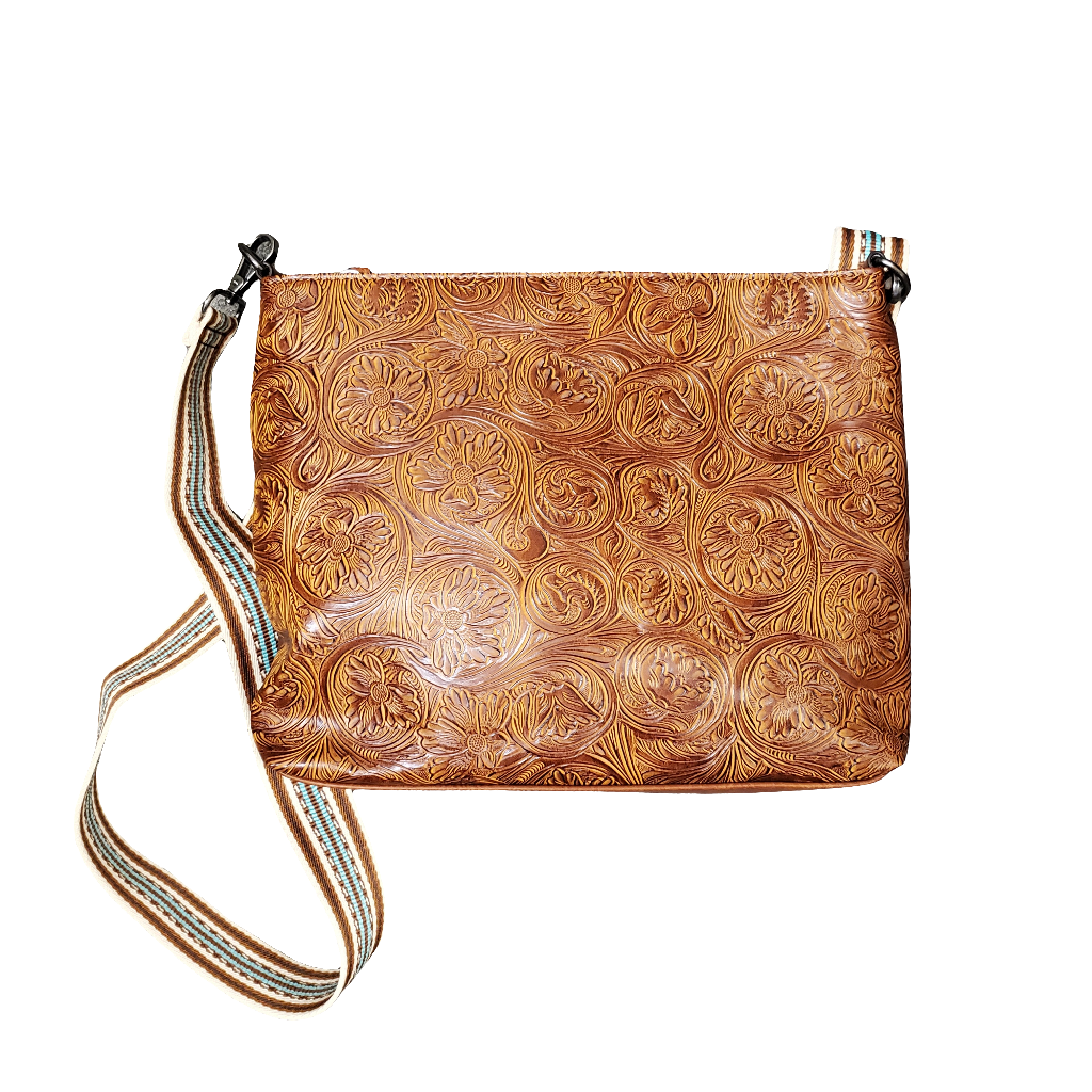 Brown Floral Crossbody Purse by Nocona®
