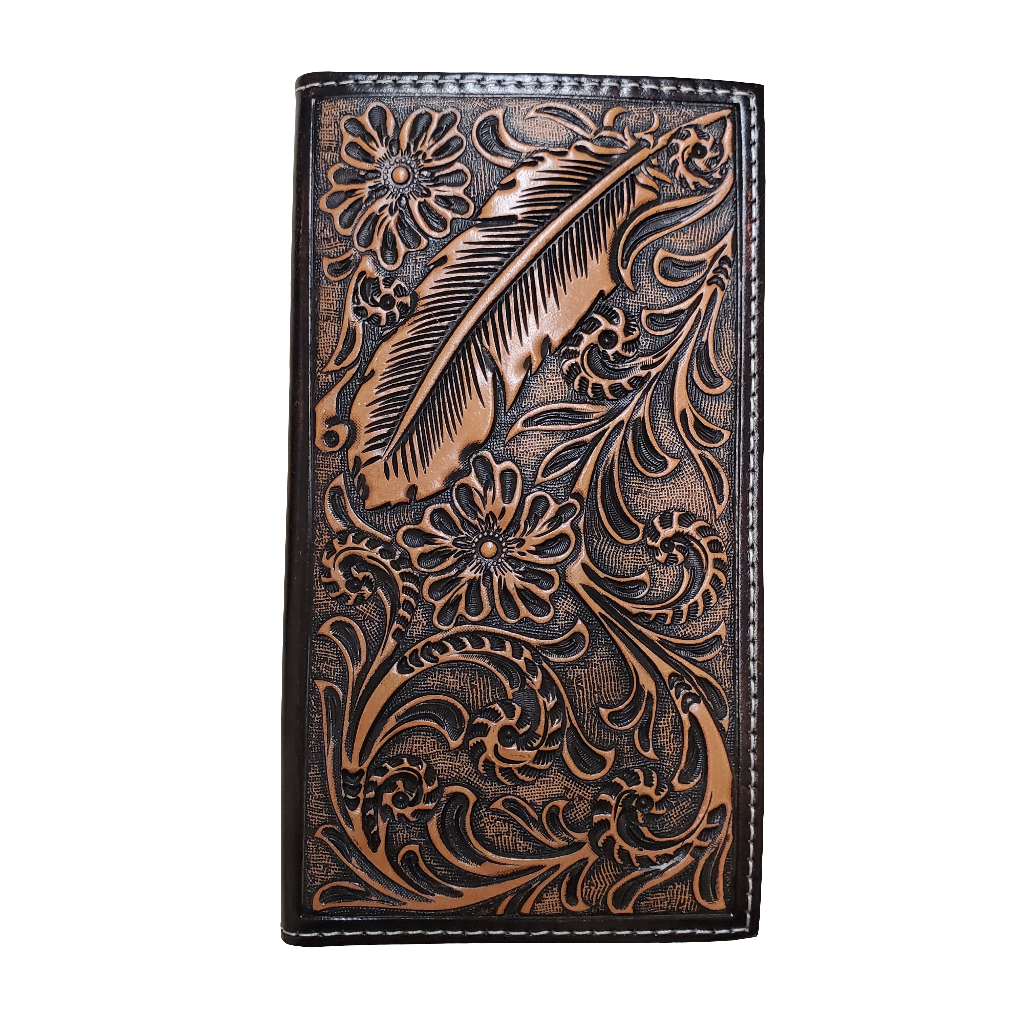 Floral & Feather Men's Rodeo Wallet by Ariat®
