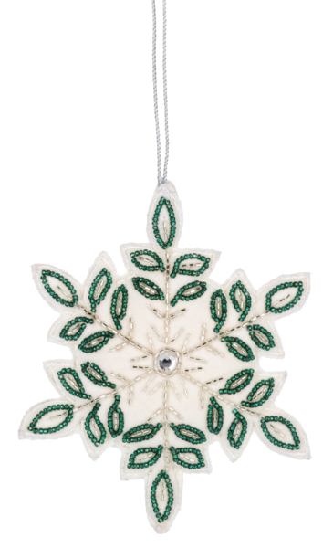 Velvet Ebroidered Snowflake Ornament by Ganz®