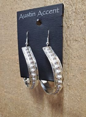 Berry Edge Hanging Hoop Earrings by Austin Accents