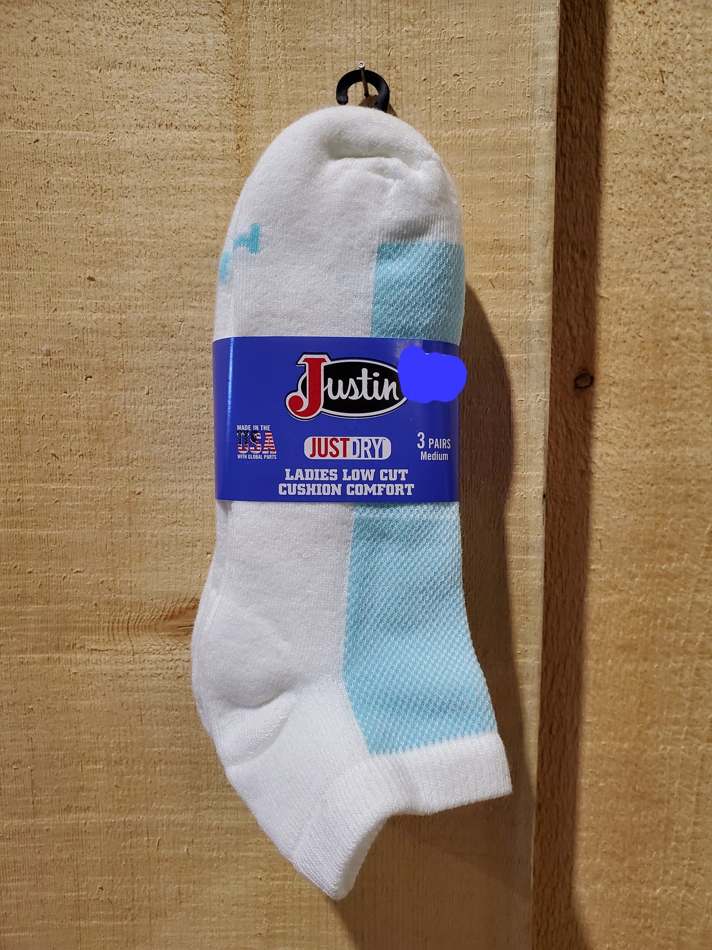 Ladies Low Cut Cushion Comfort Socks-3 Pack by Justin®