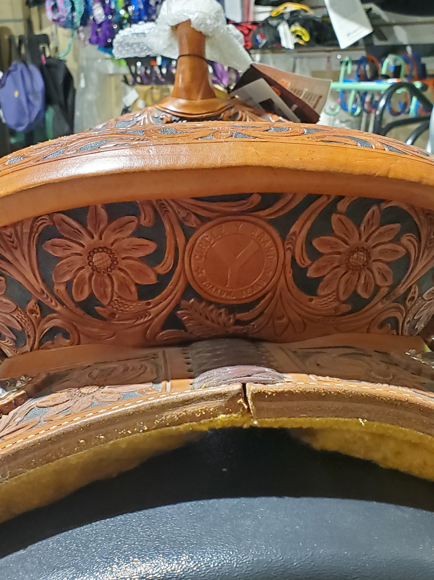 Floral Tooled Barrel Saddle by Circle Y®