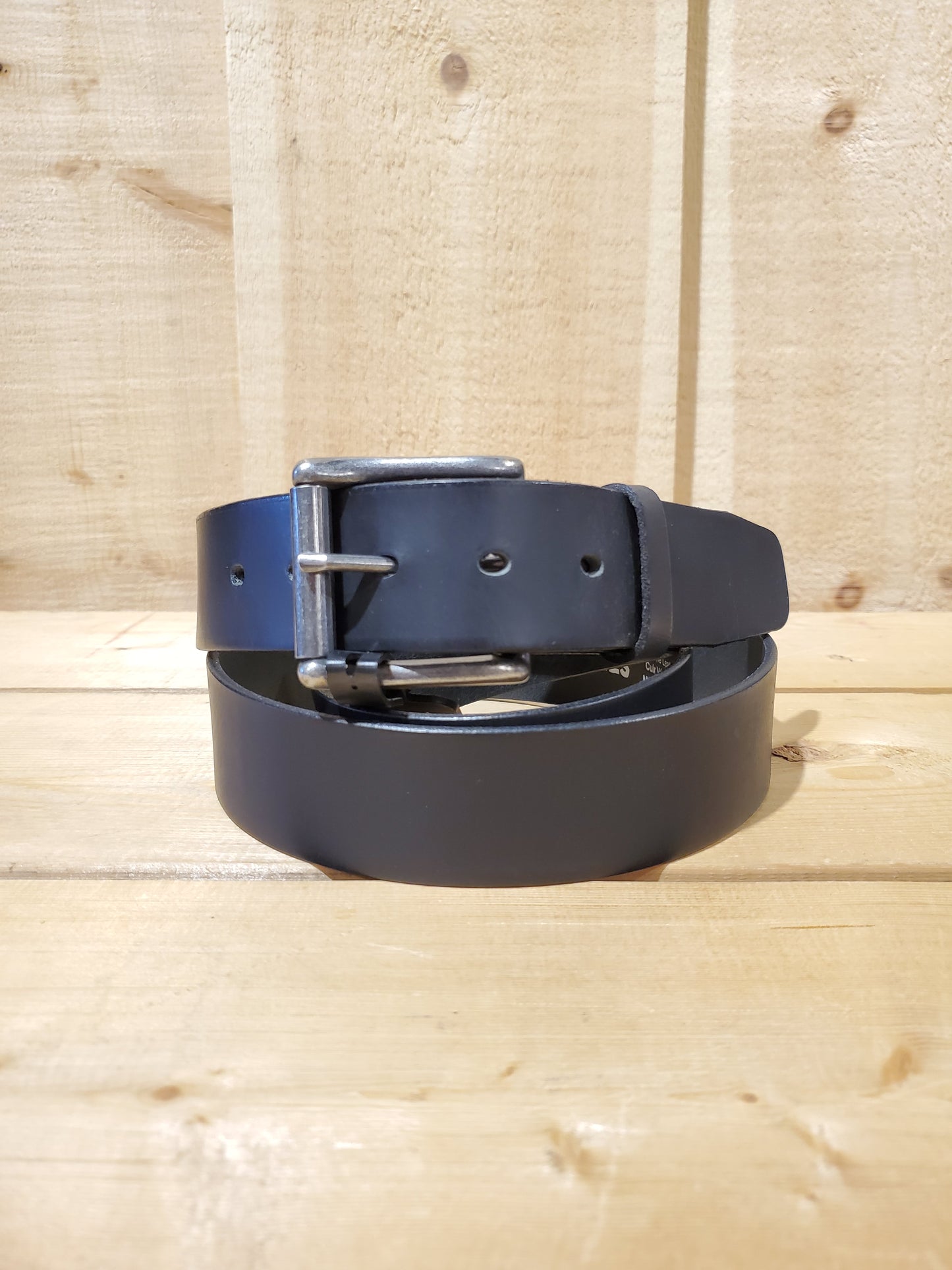 Black Leather Men's Belt