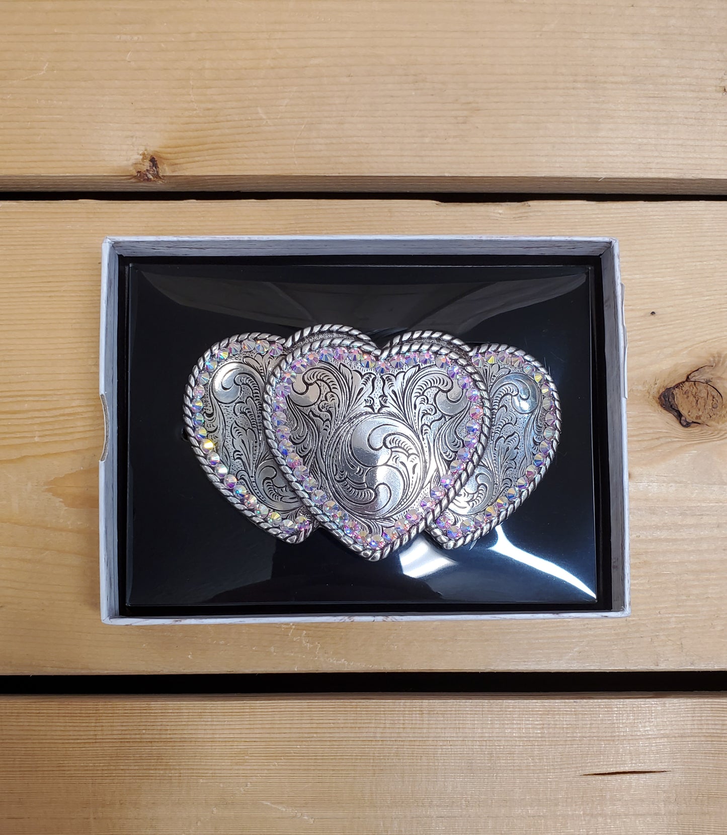 Sparkling Heart Belt Buckle by Blazin Roxx®