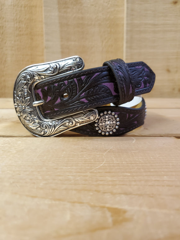 Scalloped & Bling Concho Girl's Belt by Ariat®