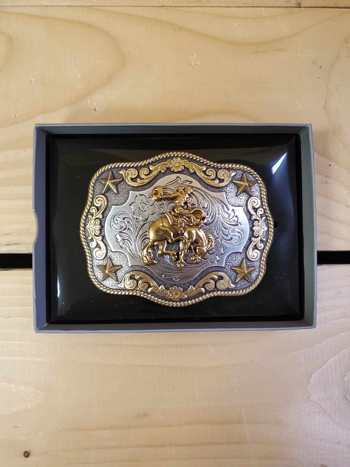 Vintage Rope Edge & Bronc Rider Buckle by Nocona®