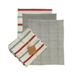 Farm House Dishtowel Set - Red & Grey by Park Designs®