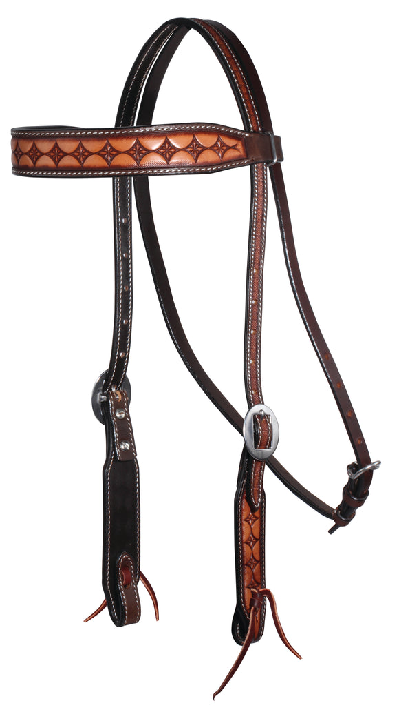 Two Tone Diamond Browband Headstall by Professional's Choice®