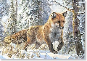 'Fox & Mouse' Christmas Card Pack by Leanin' Tree®