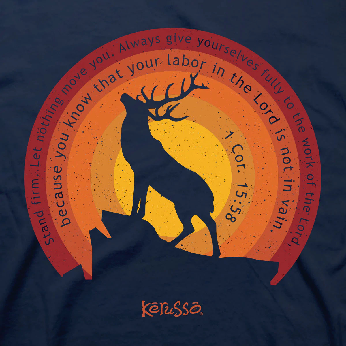 Navy 'Stand Firm' Men's T-Shirt by Kerusso®