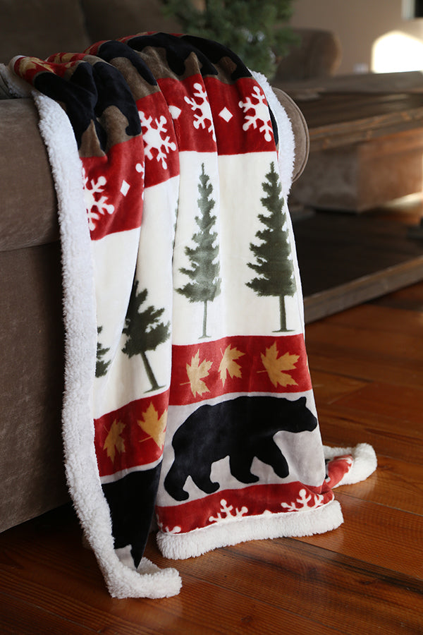 Tall Pine Fleece Throw by Carsten's Inc.®