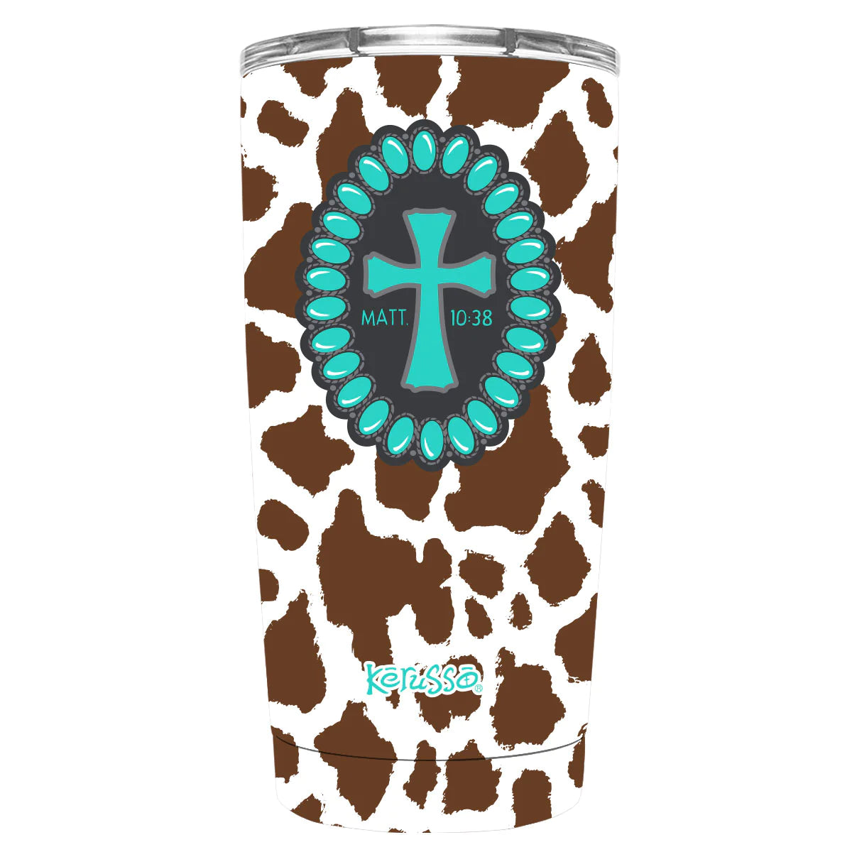 'Cowhide & Cross' Travel Mug by Kerusso®