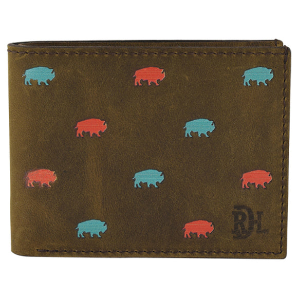Bison Pattern Bifold Men's Wallet by Red Dirt Hat Co®