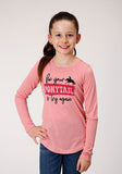 'Fix Your Ponytail' Long Sleeve Girl's T-Shirt by Roper®